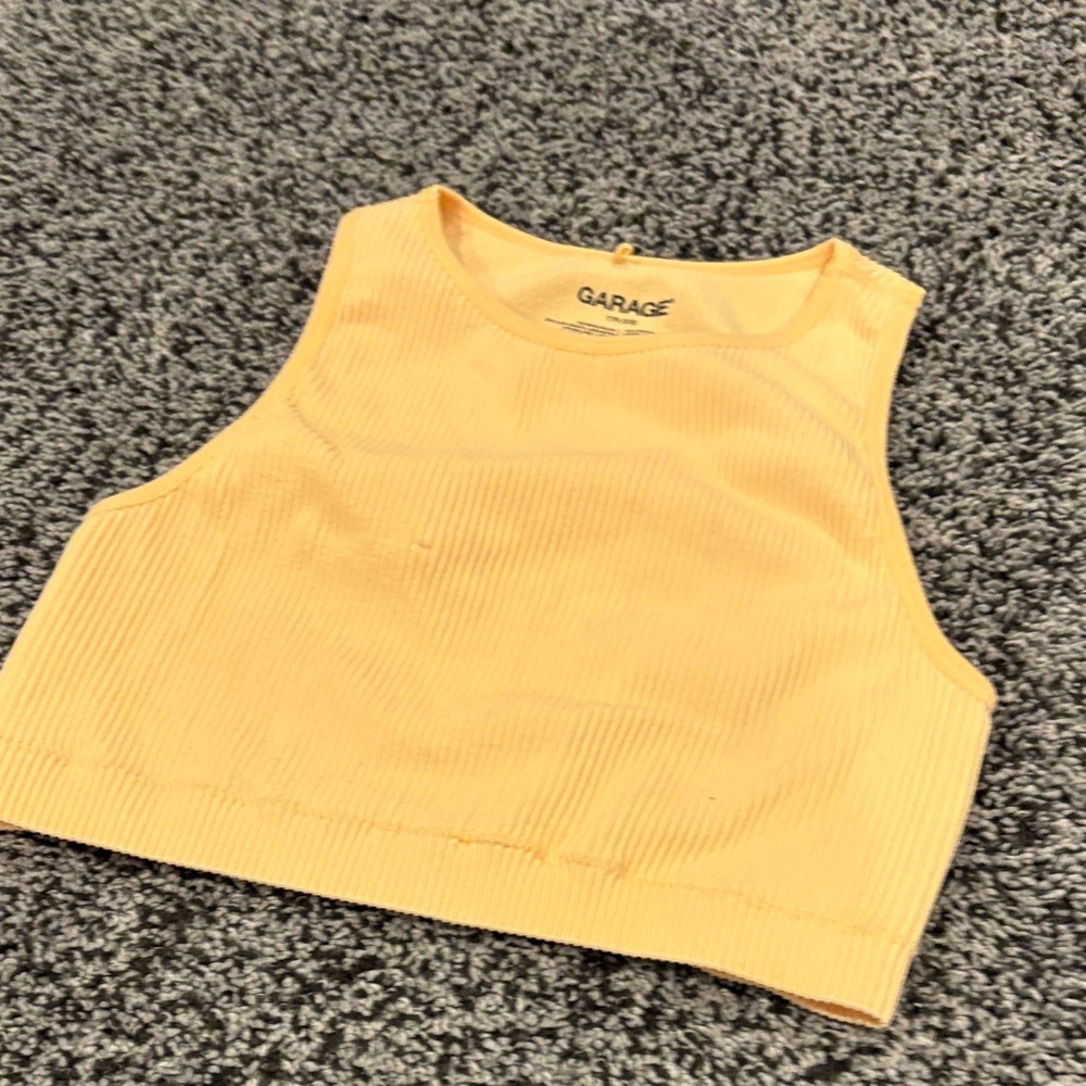 Garage peach Ribbed Tank Top